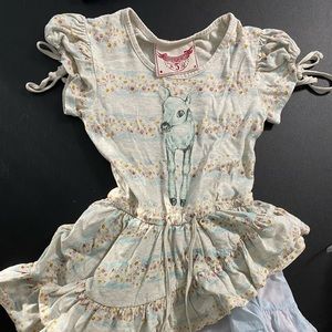 Paper Wings Girls Daisy Deer Dress